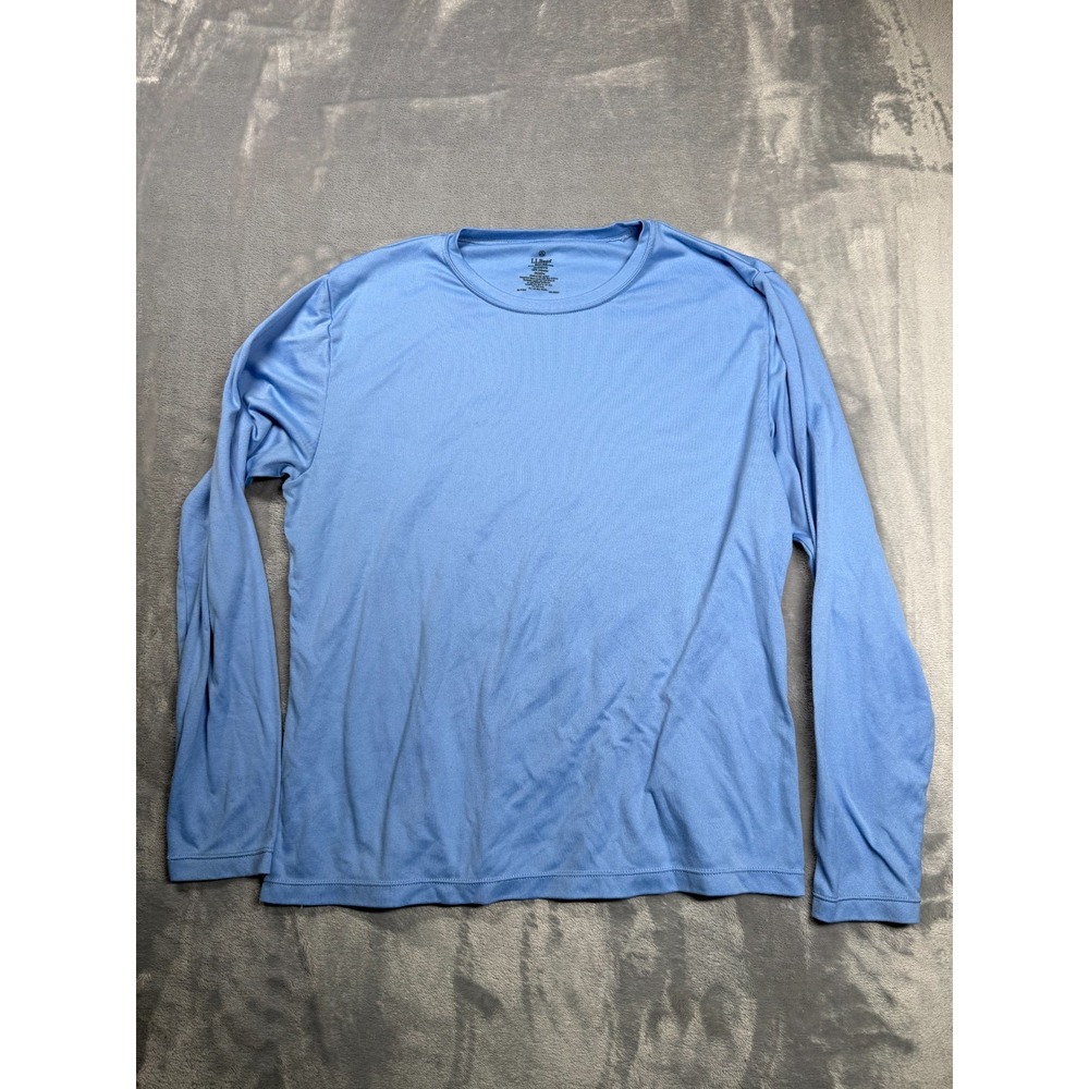 L.L. Bean Shirt Womens XL Blue Crew Neck Long Sleeve Casual Outdoor Streetwear